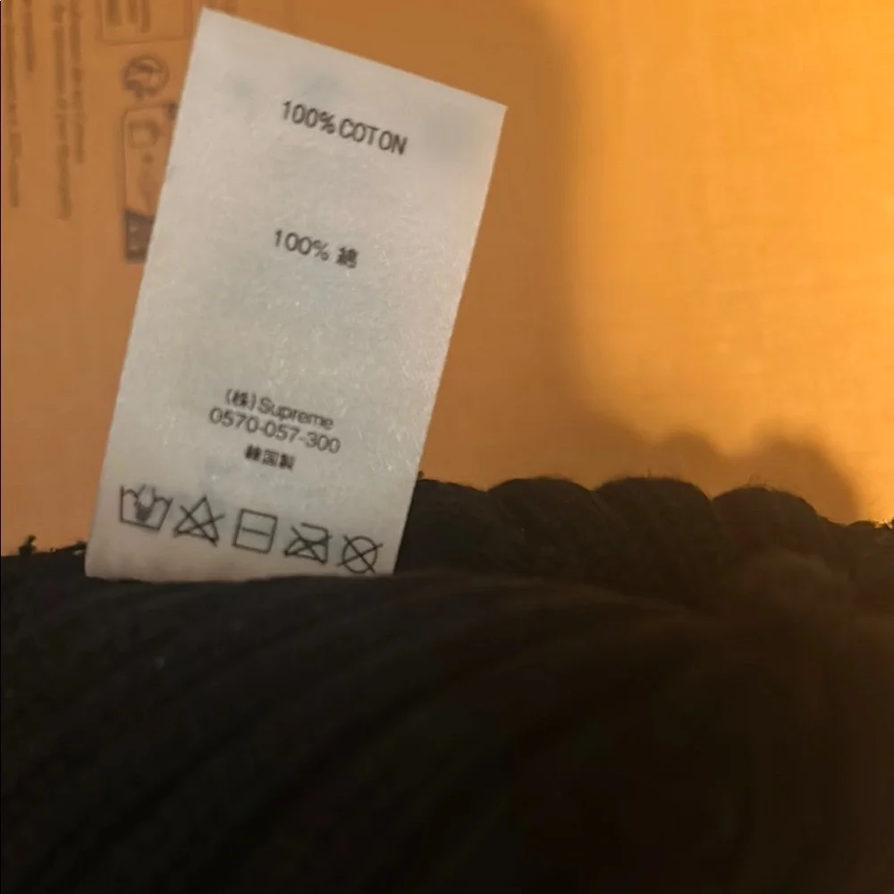 Supreme Overdyed Black Beanie - Picture 4 of 6